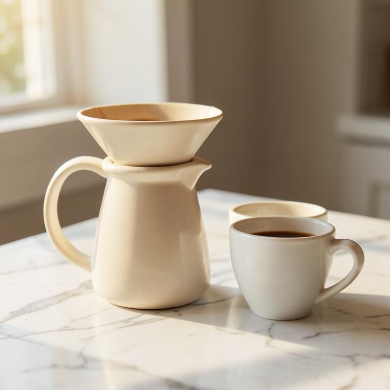 Stoneware Pour-Over Coffee Set
